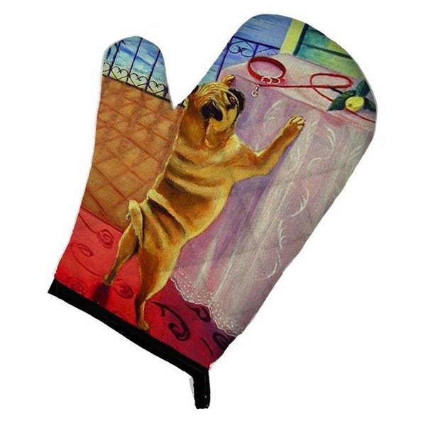 Carolines Treasures Carolines Treasures 7027OVMT Helping Himself Fawn Pug Oven Mitt 7027OVMT